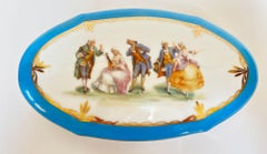 Boîte à scènes romantiques en porcelaine de Limoges, style Sèvres, William Guerin & Co, France