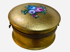Limoges Porcelain Round Trinket box