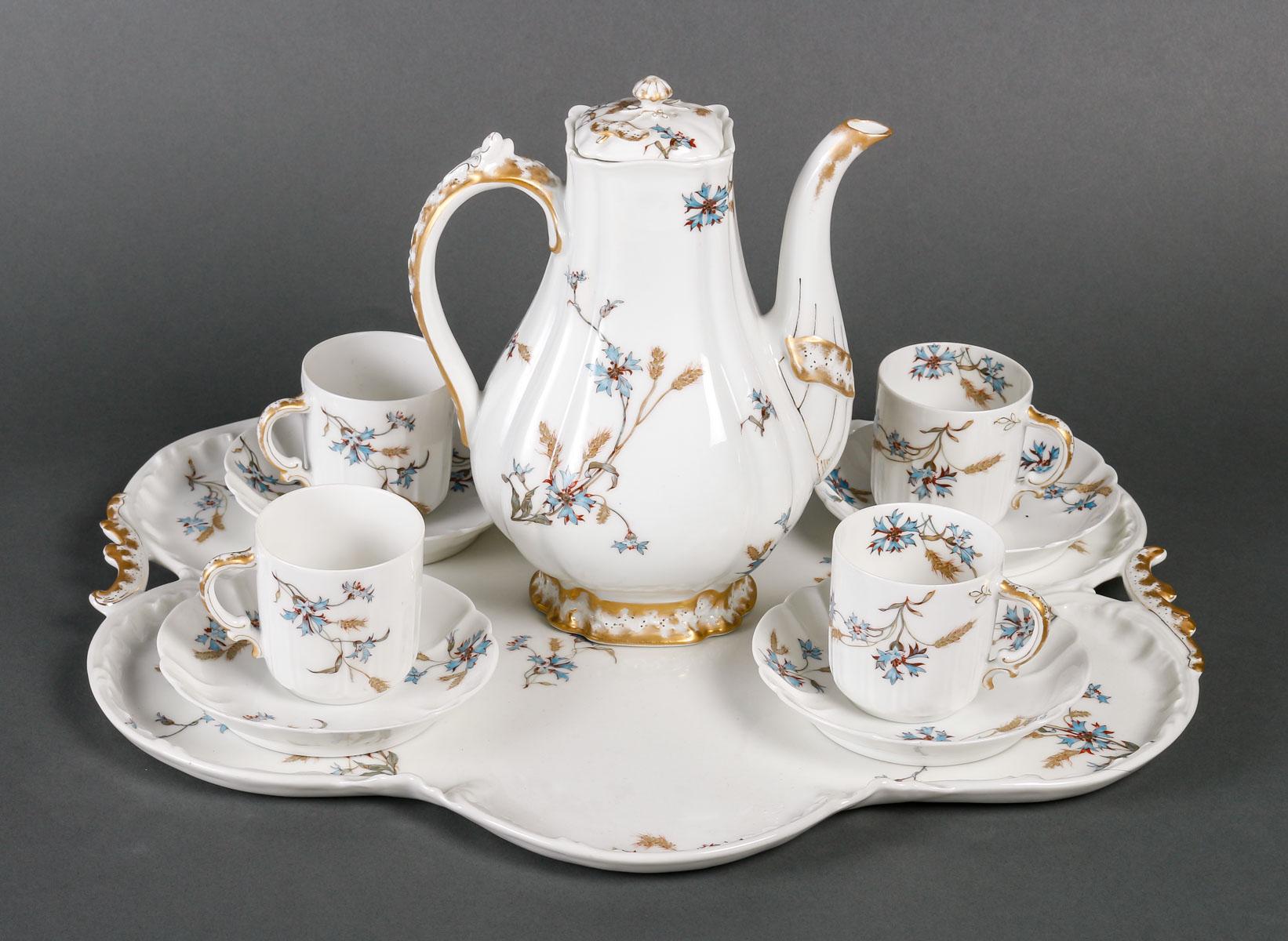 Limoges Porcelain Tea and Coffee Set. For Sale 2