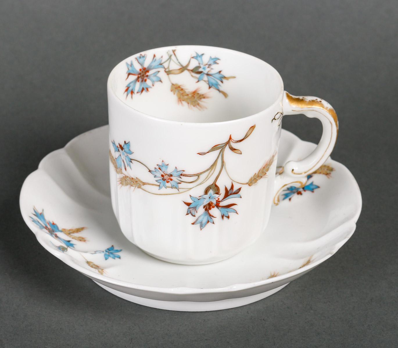 20th Century Limoges Porcelain Tea and Coffee Set. For Sale