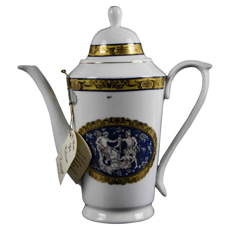 Théière Pot à Lait Sucrier Plateau En Porcelaine De Limoges Haviland Decor Japon