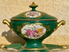 Limoges - Porcelain Tureen And Display Stand