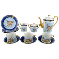 Limoges / Porcelaine de Paris, Coffee Service for Three People in Porcelain