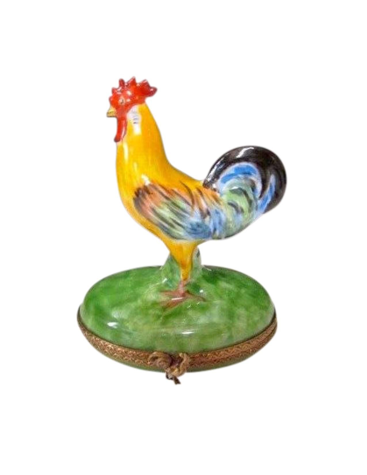 French Provincial Limoges Rooster Box