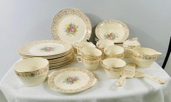 Limoges -Rosalie Warranted 22 K Gold Tableware Set, 30 Pieces