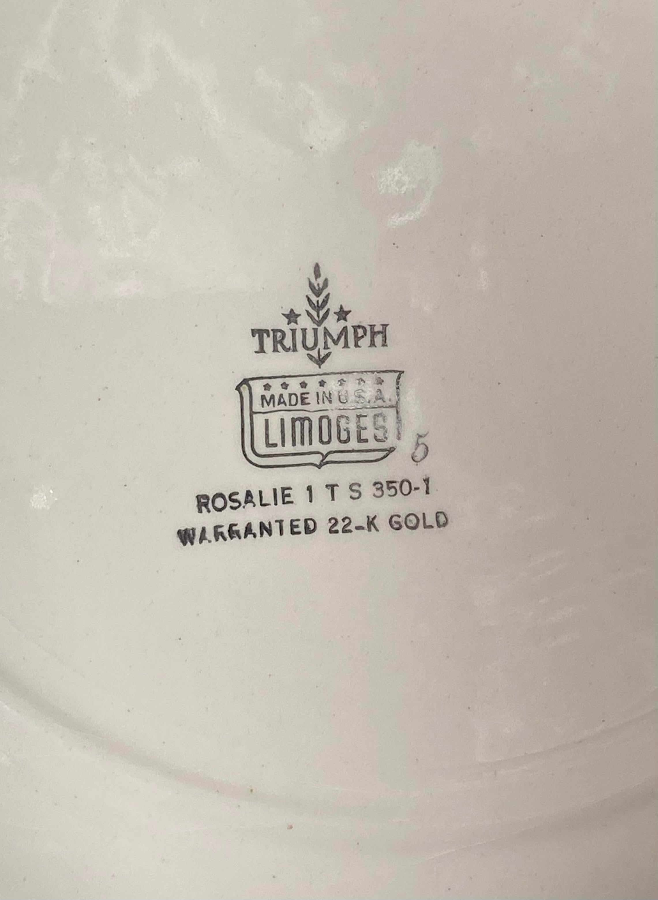triumph limoges rosalie 22k gold