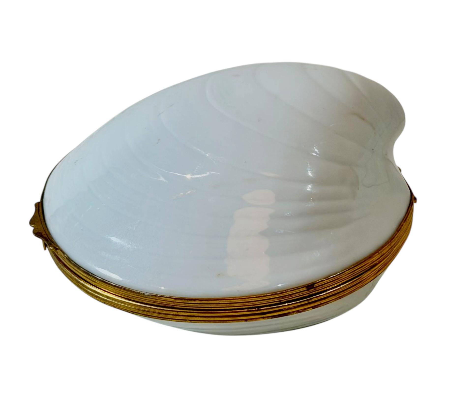 French Limoges Shell Box For Sale