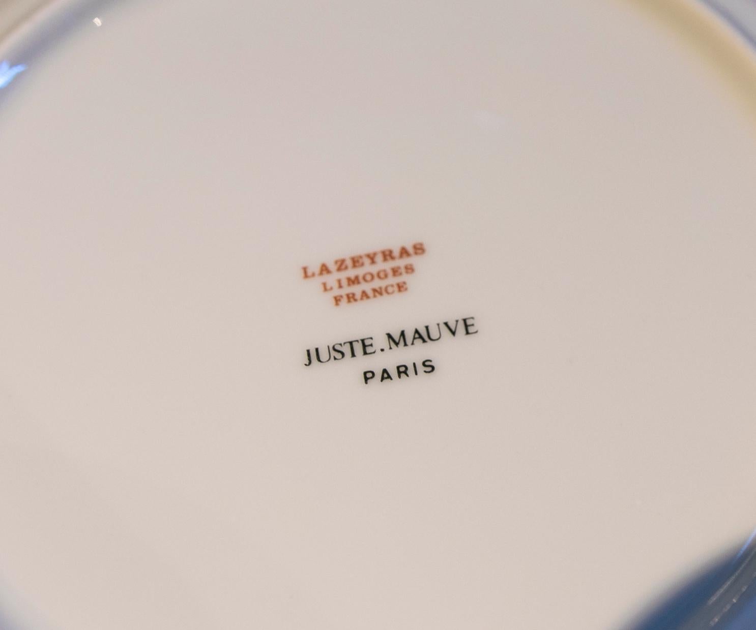 LIMOGES tableware. France, XX century. Juste-Mauve model. Marbella Club Hotel  For Sale 10