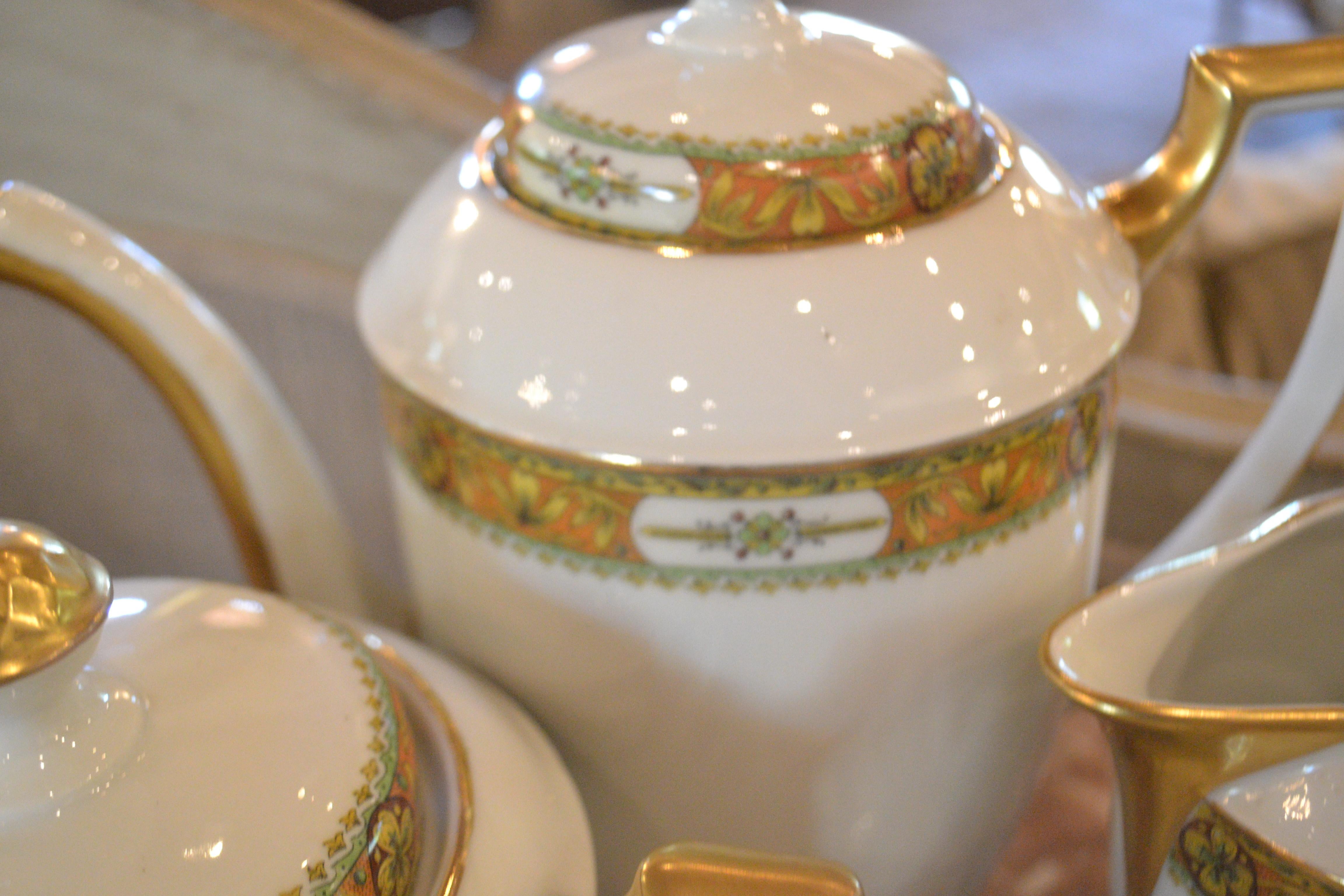 limoges porcelain tea set