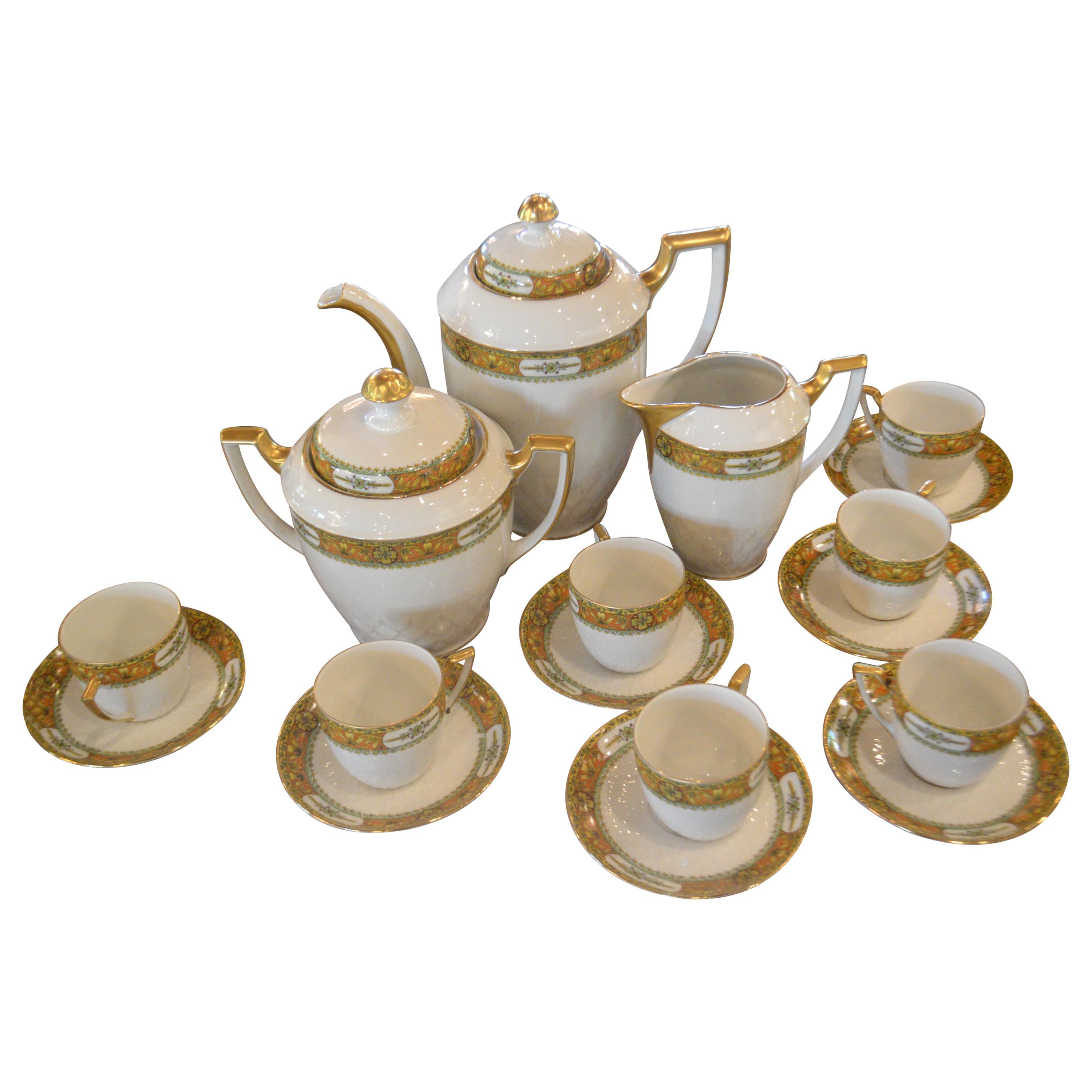 Limoges Tea Set, Service for 6, Plus 1