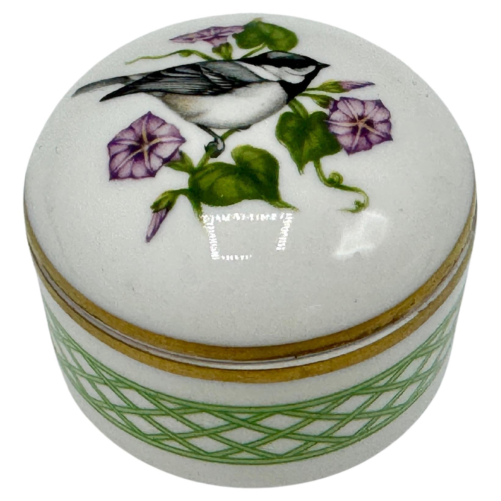 Limoges "The Songbirds of Springtime" Porcelain Box For Sale