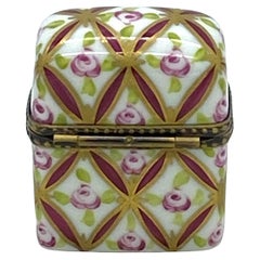 Limoges Trinket Box with Perfume Bottles