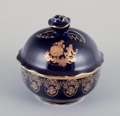 Limoges. Two porcelain boxes / jars. Ca 1970