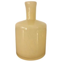 Limoncello Colored Hand Blown Art Glass Vase