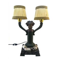 Limousin Französisches Art-déco-Tischlampenpaar, 1920