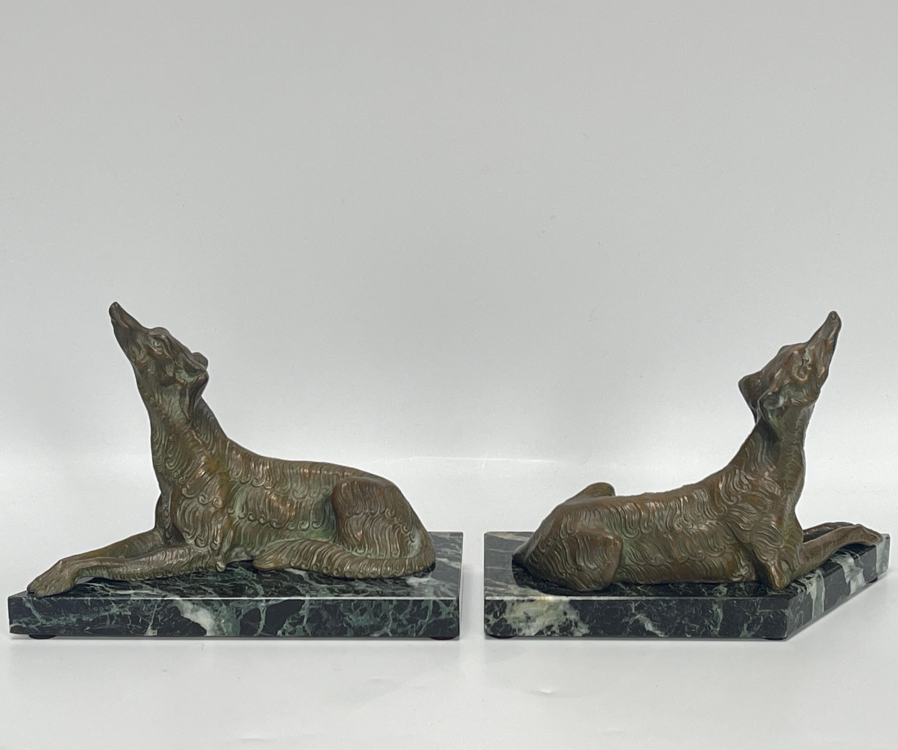 Limousin Pair of Art Deco Bookends For Sale 7