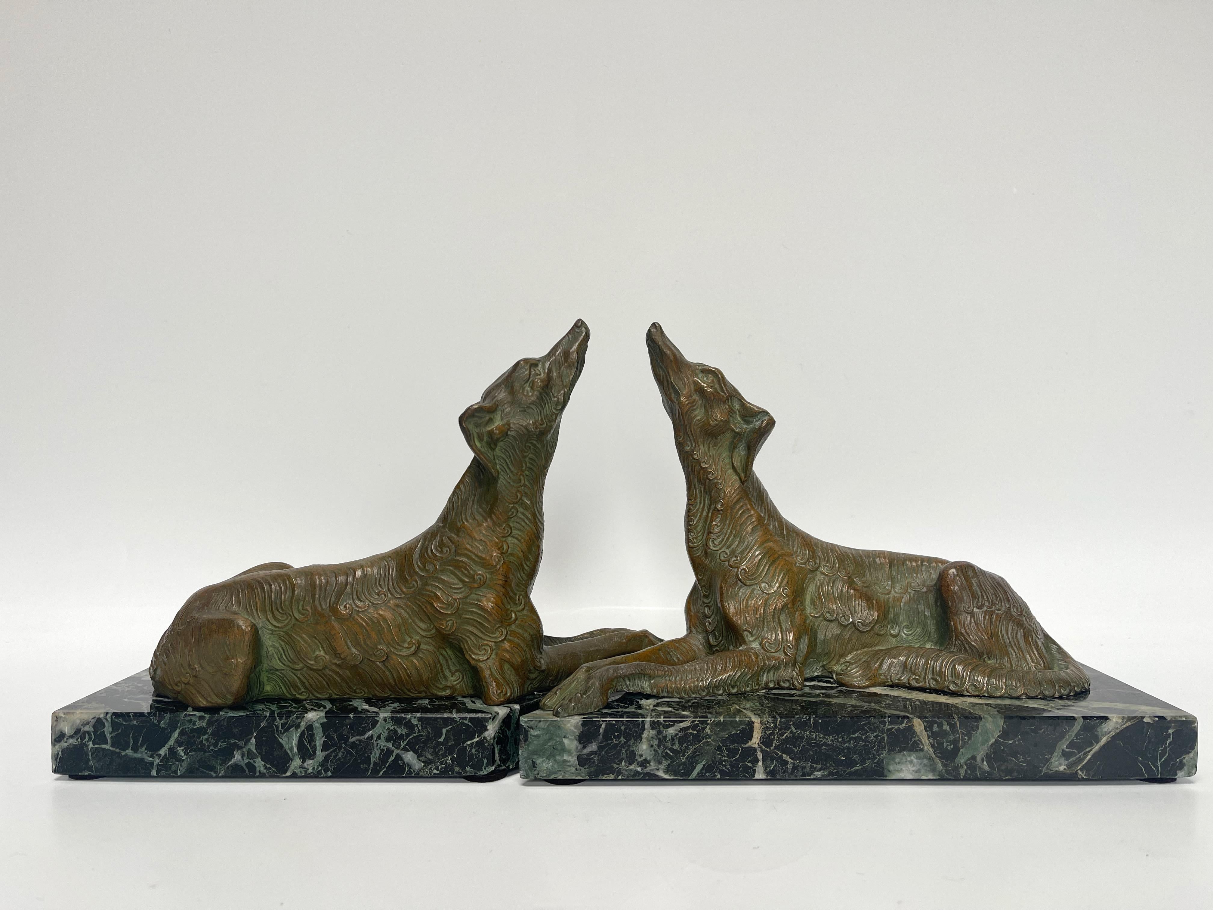 Limousin Pair of Art Deco Bookends For Sale 8