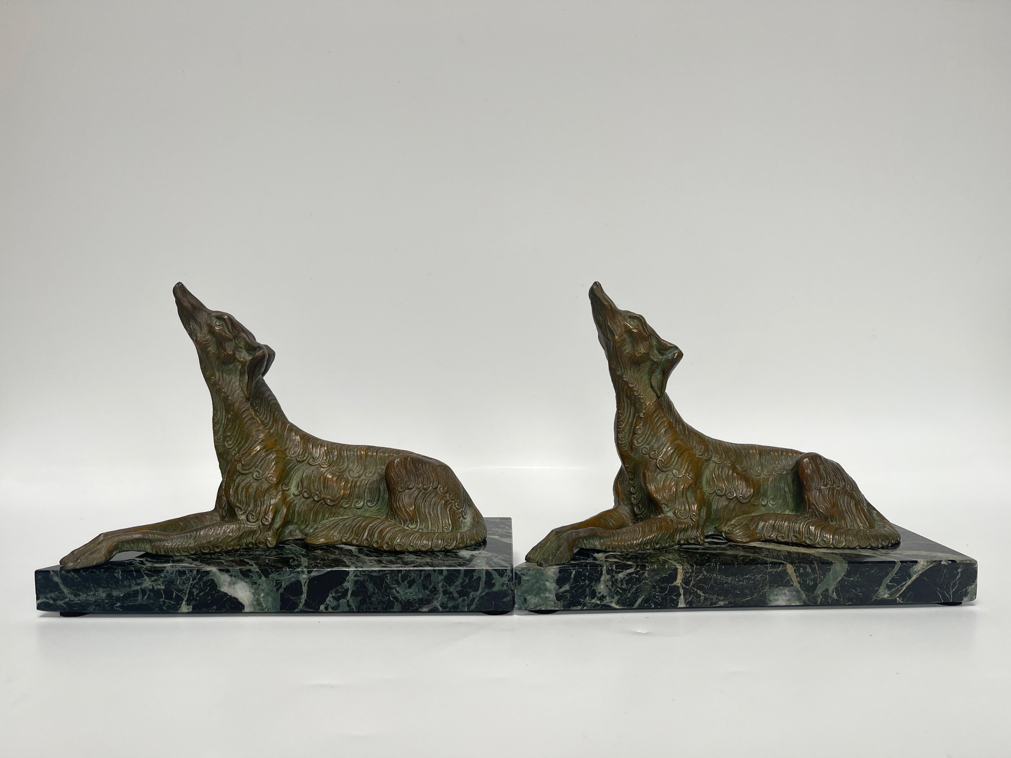 French Limousin Pair of Art Deco Bookends For Sale