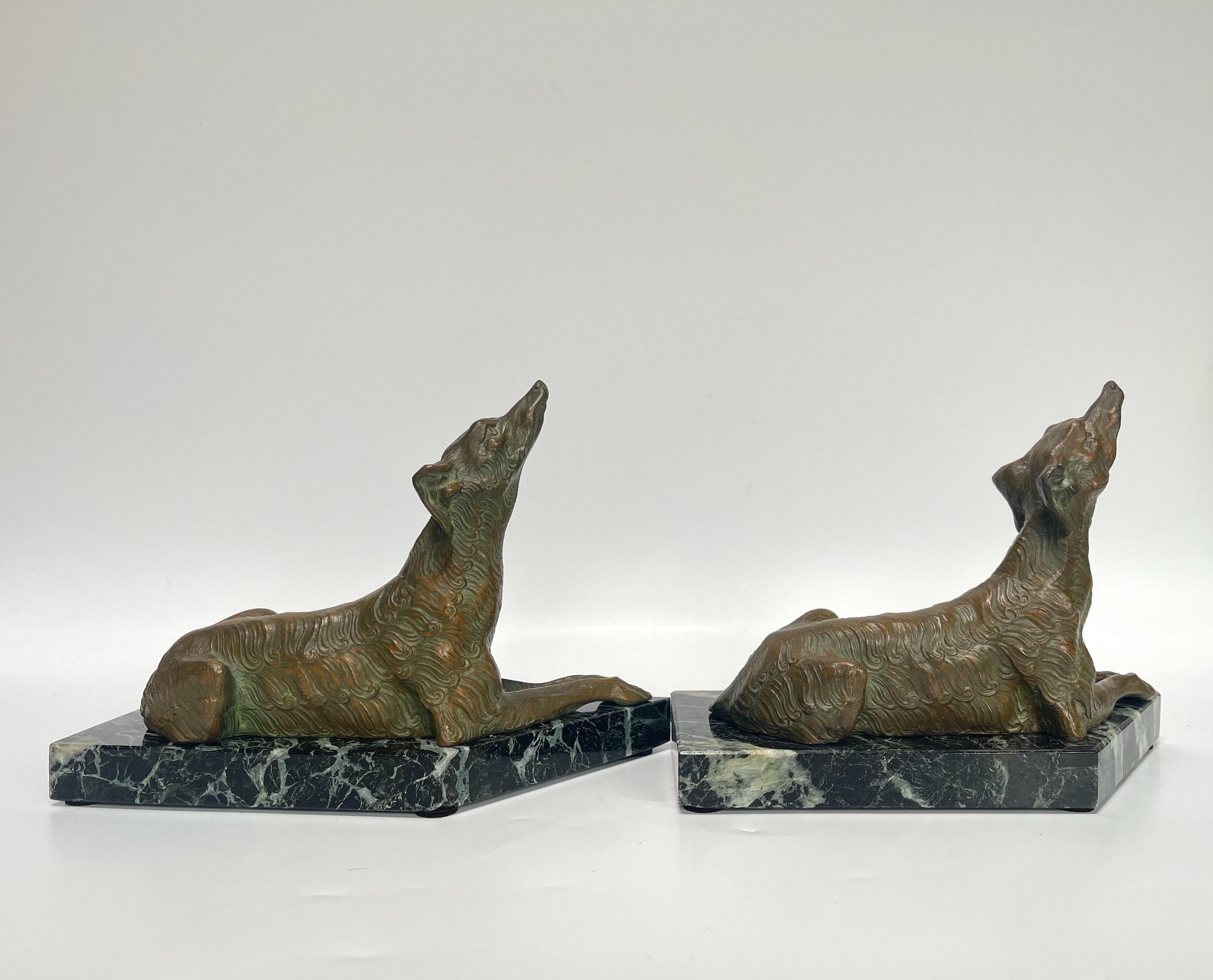 20th Century Limousin Pair of Art Deco Bookends For Sale