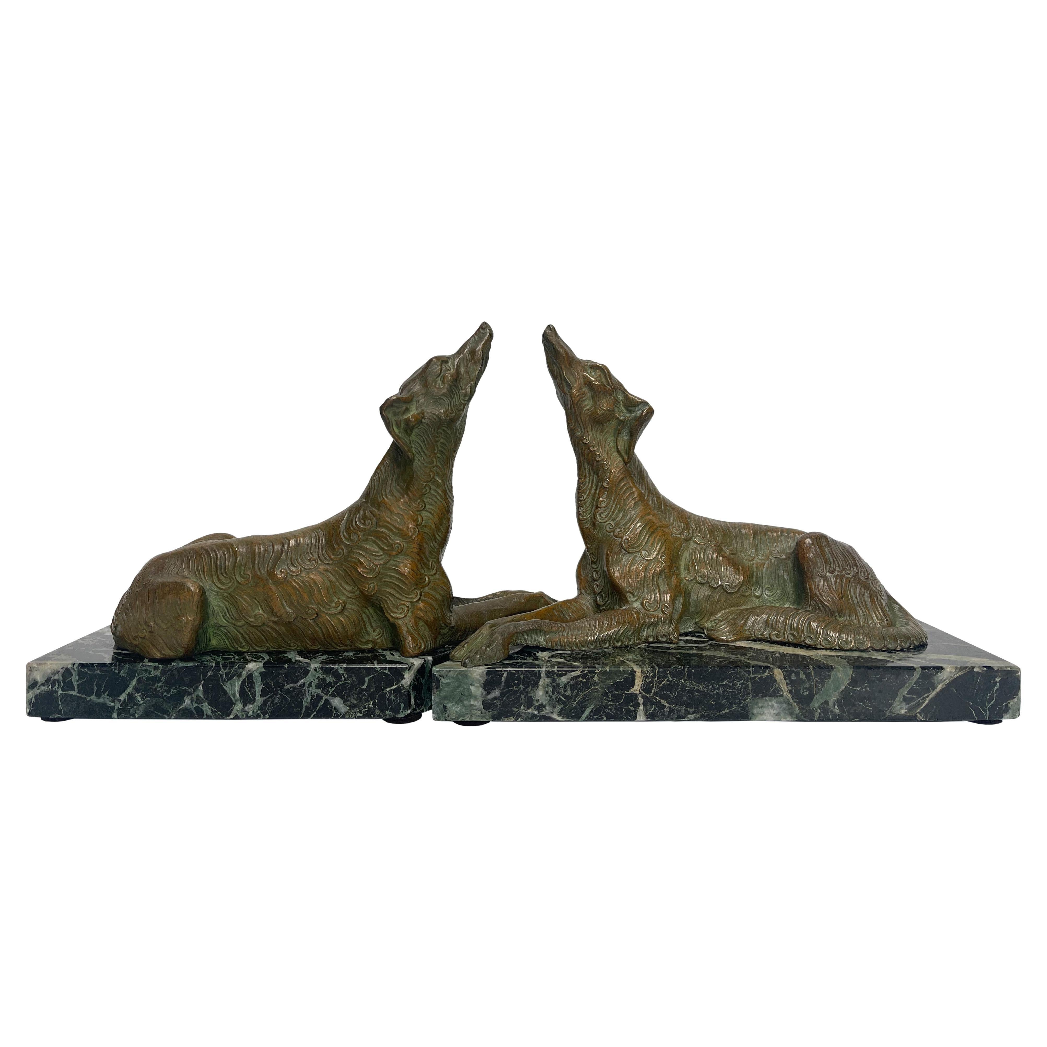 Limousin Pair of Art Deco Bookends For Sale