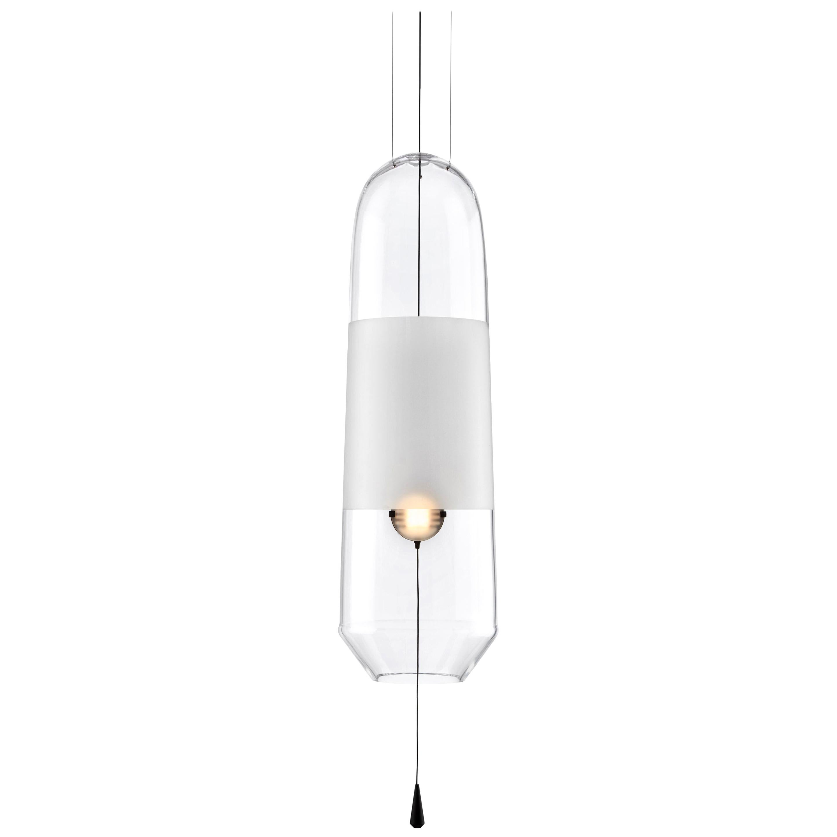 Limpid Light L-Clear Full-Swing, Pendant Light, Hand Blown Glass, Europe For Sale
