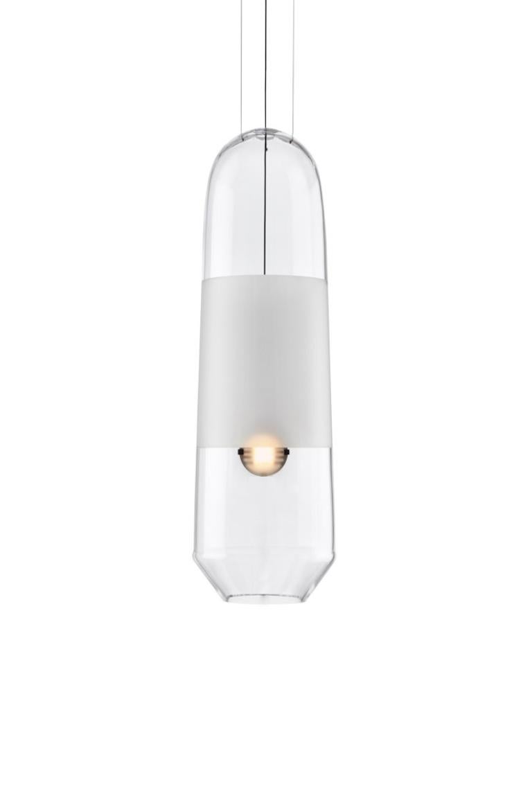 To order the Full-swing version please check our storefront.

Our limpid light size L in shade “Clear” is a pendant light, decorative light made in Europe.
The Limpid Lights collection, a series of lighting objects that incorporate movement as a key