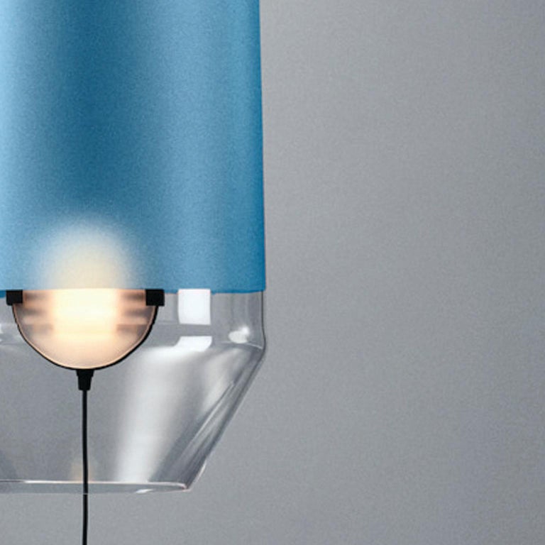 Dutch Limpid Light S Azure Full-Swing, Decorative Light, Hand Blown Glass, Europe For Sale