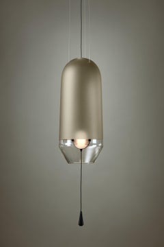 Limpid Light S Bronzite Full-Swing, Decorative Light, Hand Blown Glass, Europe