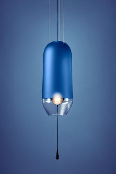 Limpid Light S Tanzanite Full-Swing, Blue Decorative Light, Hand Blown Glass