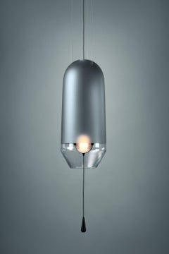 Limpid Light S Graphite Full-Swing, Decorative Light, Hand Blown Glass, Europe