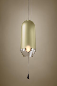 Lampe décorative Limpid Light S en jade à tige pleine, vert, verre soufflé à la main, Europe