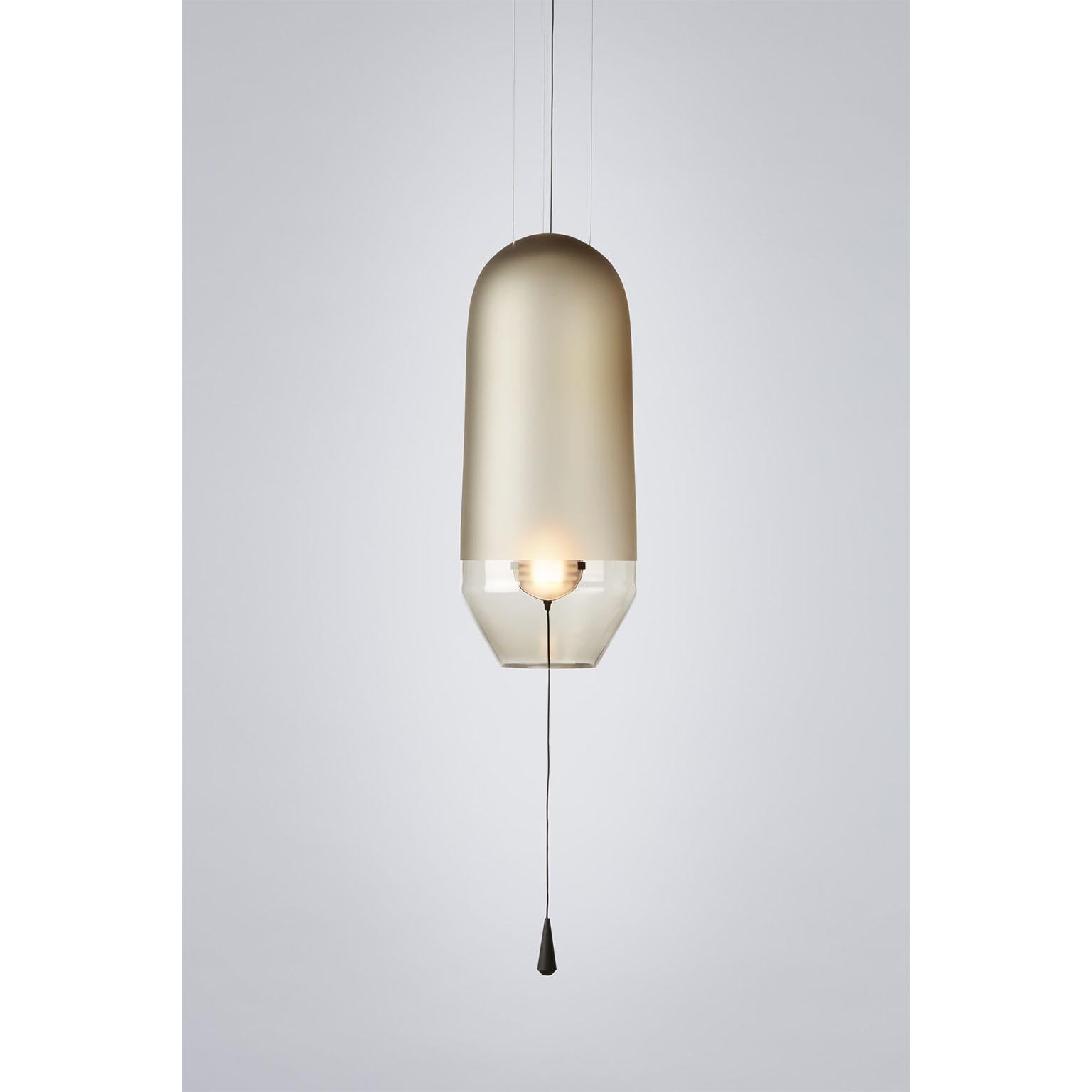 To order the Full-swing version please check our storefront.

Our limpid light size S is a pendant light, decorative light, made in Europe.
The Limpid Lights collection, a series of lighting objects that incorporate movement as a key element of its