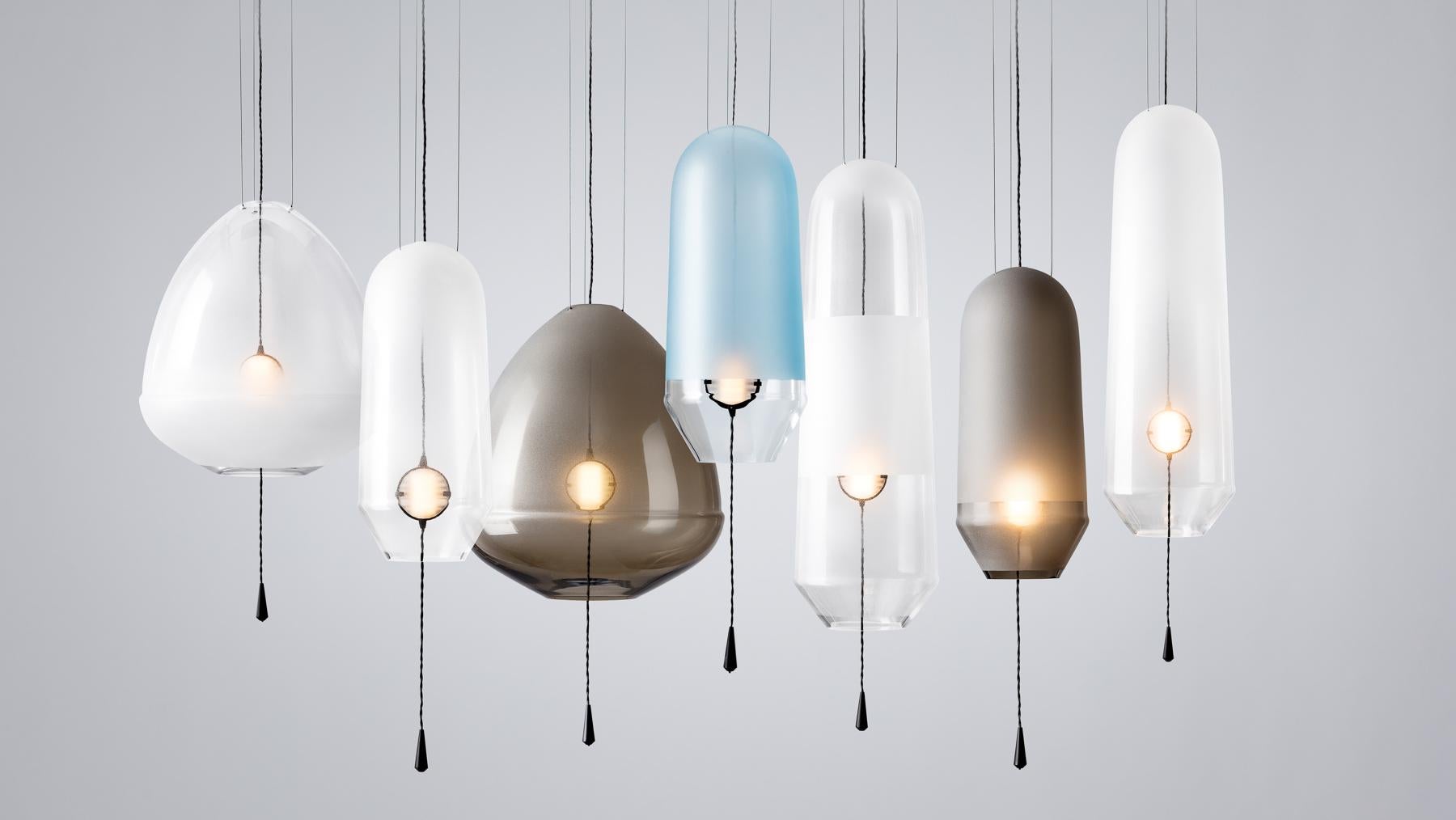 Limpid Light S-Smoke Standard, Pendant Light, Hand Blown Glass, Europe 2