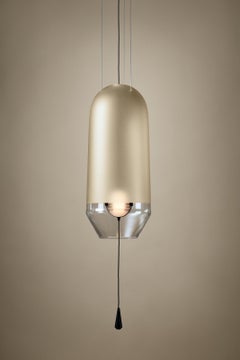 Limpid Light S Pyrite Full-Swing, Golden Decorative Light, Hand Blown Glass