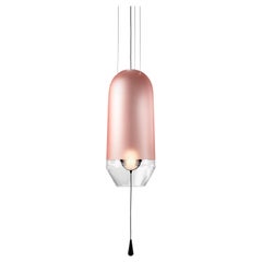 Limpid Light S Rosequartz Full-Swing, Pink Decorative Light, Hand Blown Glass