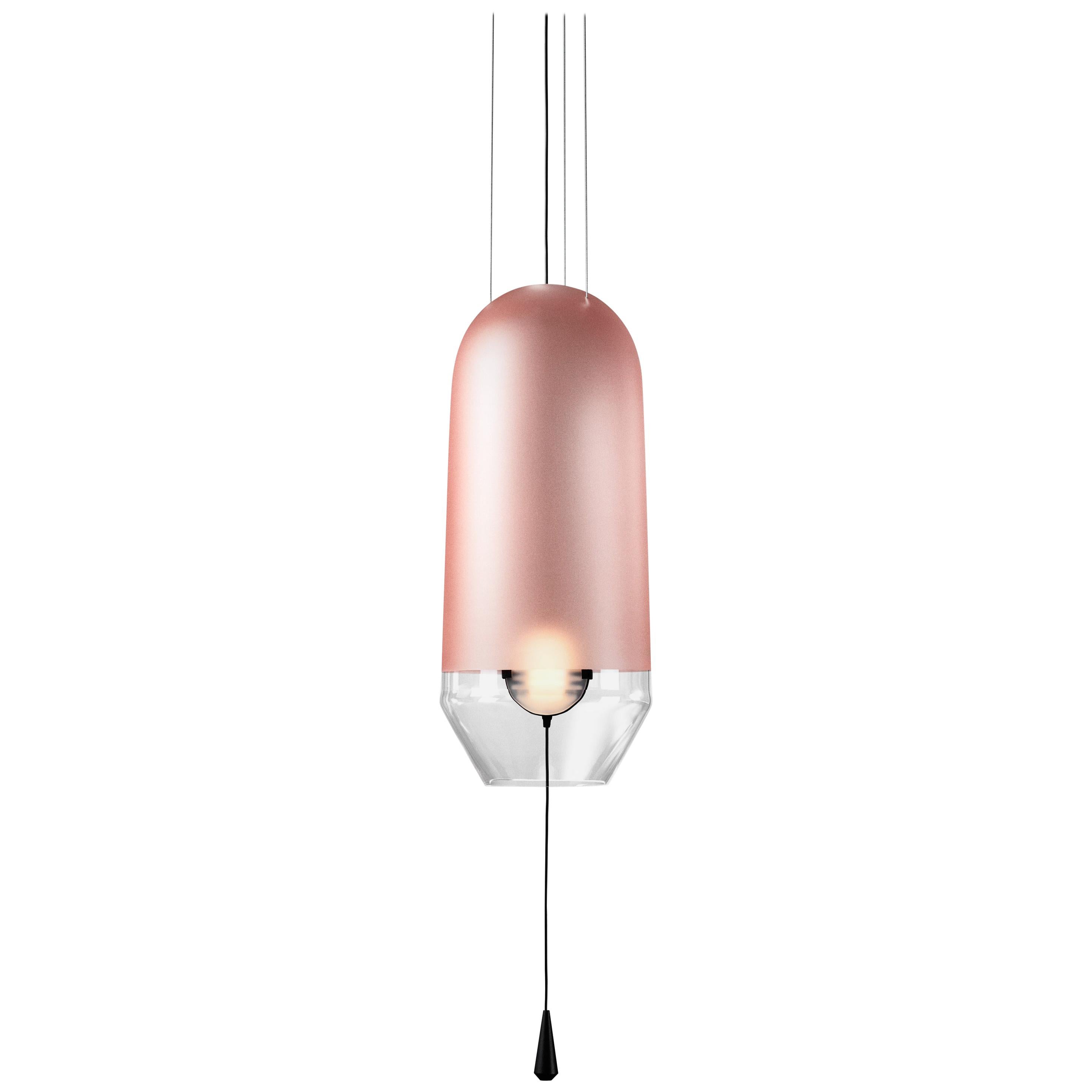 Limpid Light S Rosequartz Standard, Pink Decorative Light, Hand Blown Glass