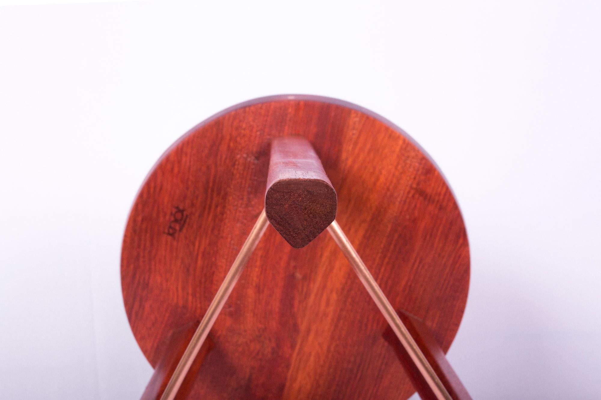 Lin Contemporary Stool/Side Table in Brazilian Hardwood by Knót Artesanal For Sale 1