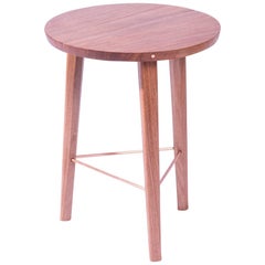 Lin Contemporary Stool/Side Table in Jequitibá Wood by Knót Artesanal