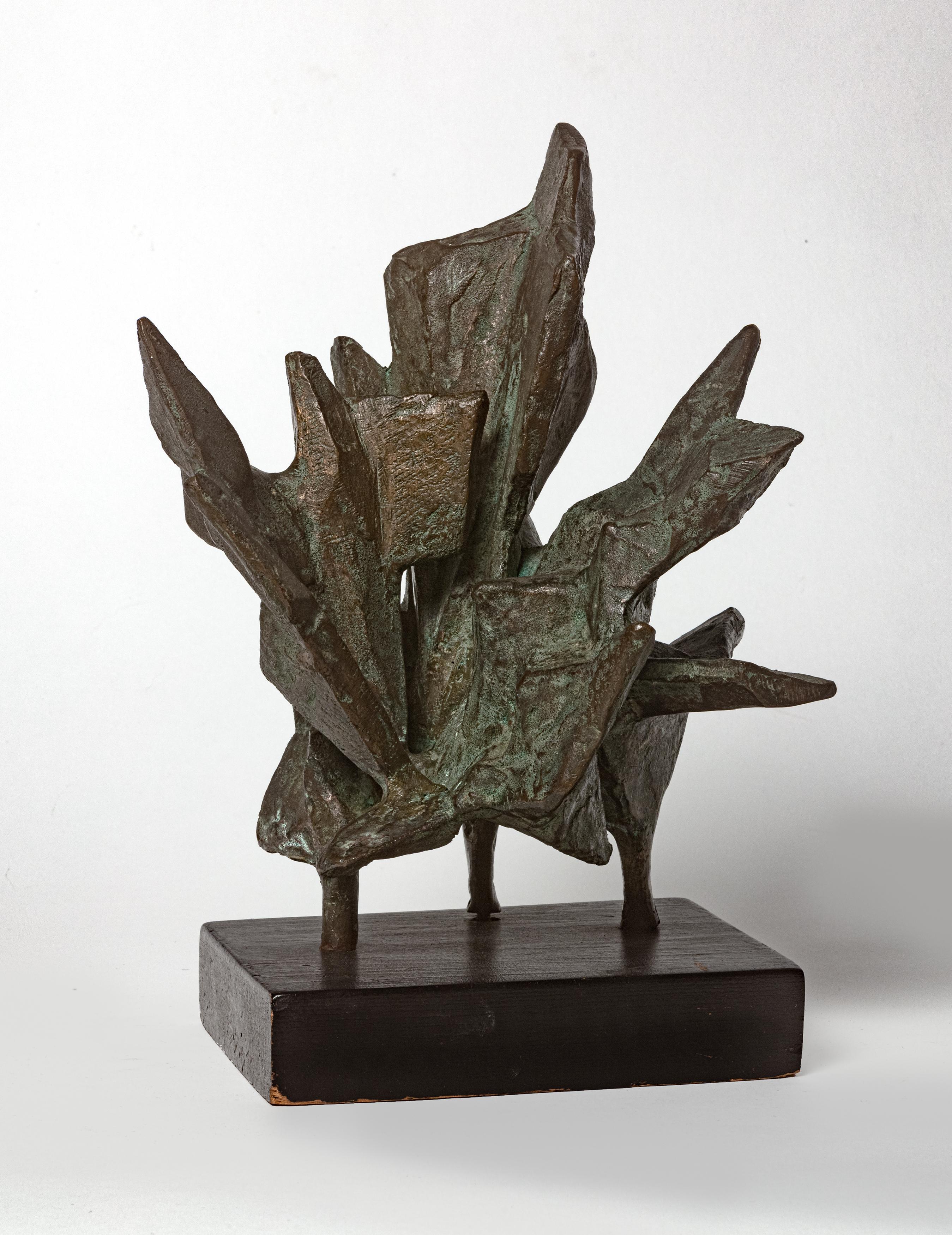 Untitled - Brown Abstract Sculpture by Lin Emery