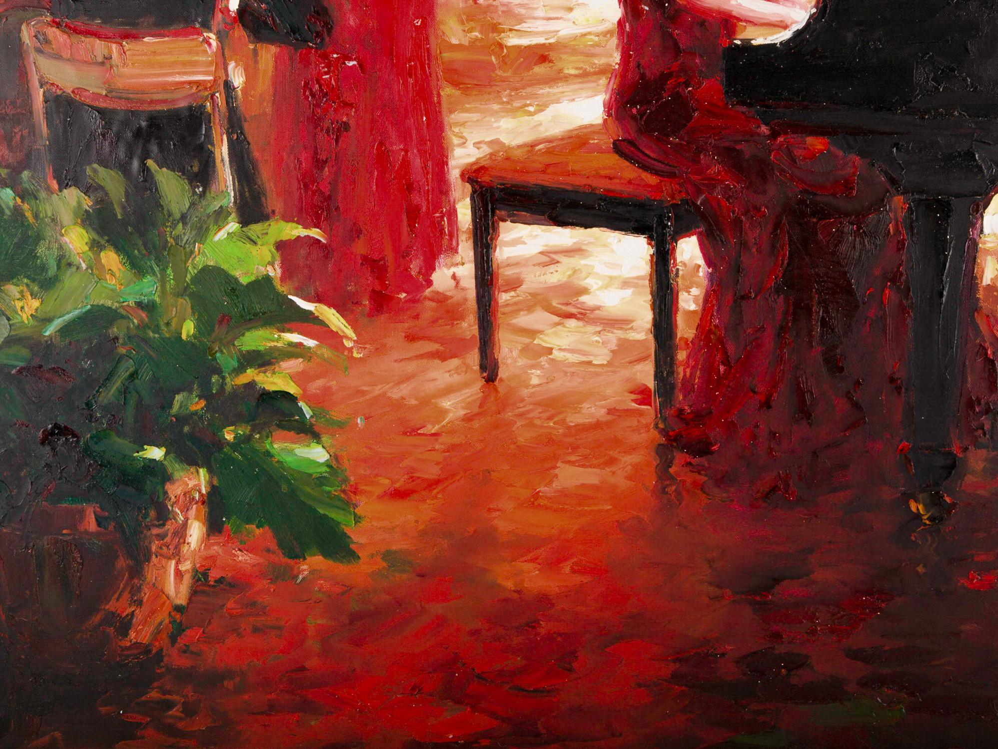 Lin Hongdan Impressionist Original Oil On Canvas 