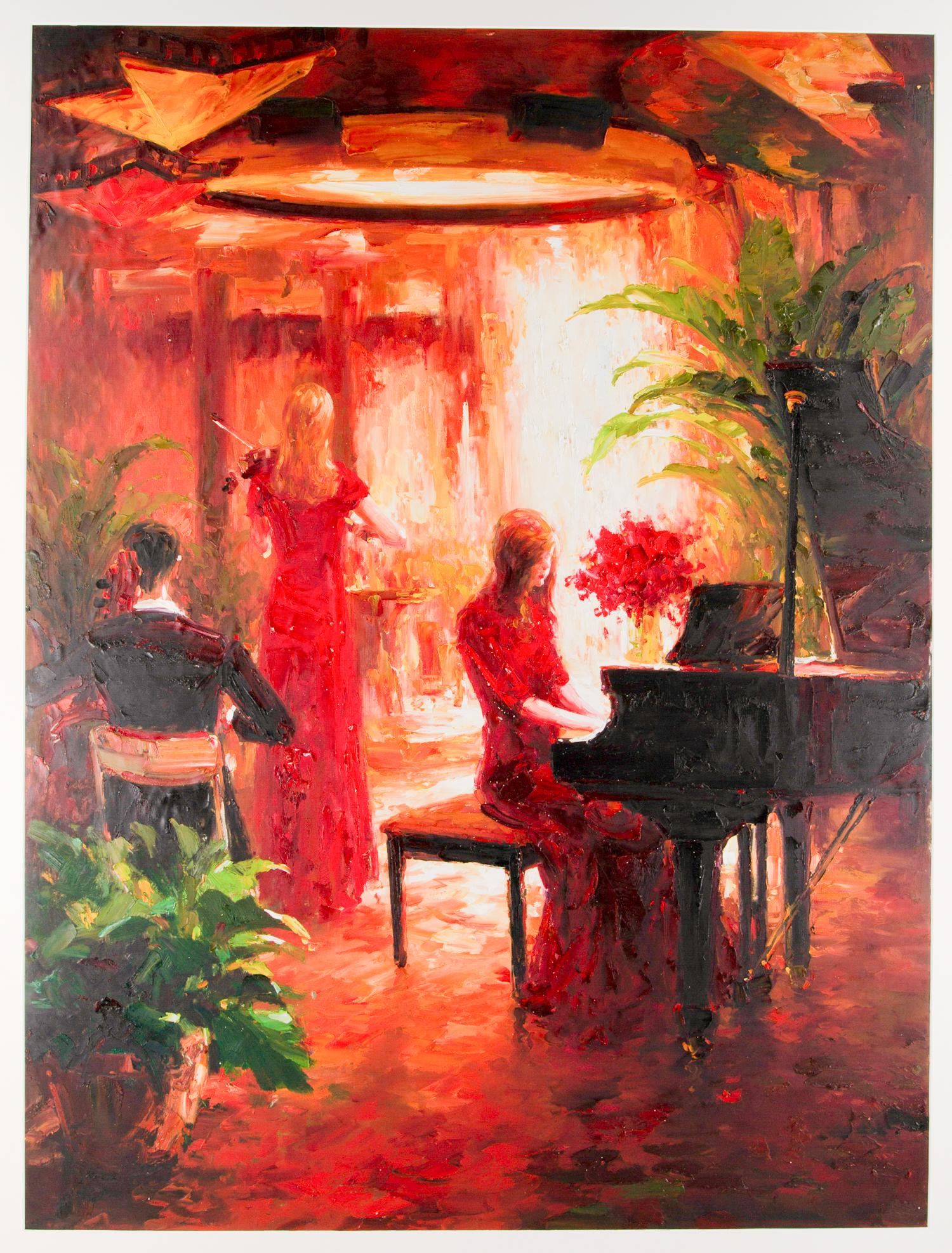 Lin Hongdan Impressionist Original Oil On Canvas 