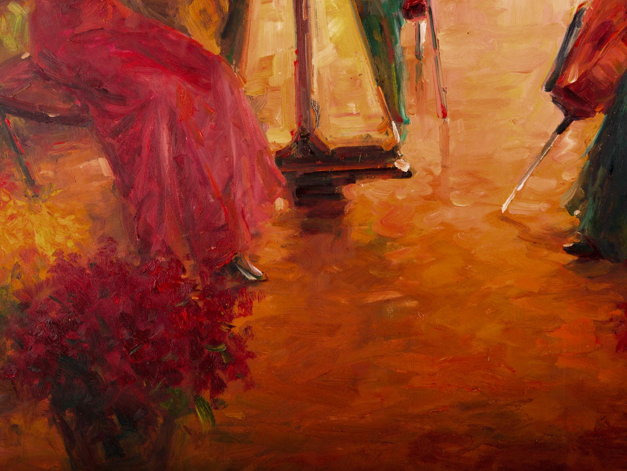 Impressionistisches Original-Ölgemälde „Dance Ball 1“, Lin Hongdan im Angebot 3