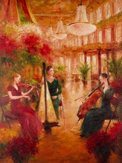 Lin Hongdan Impressionista Pittura ad olio originale "Dance Ball 1"