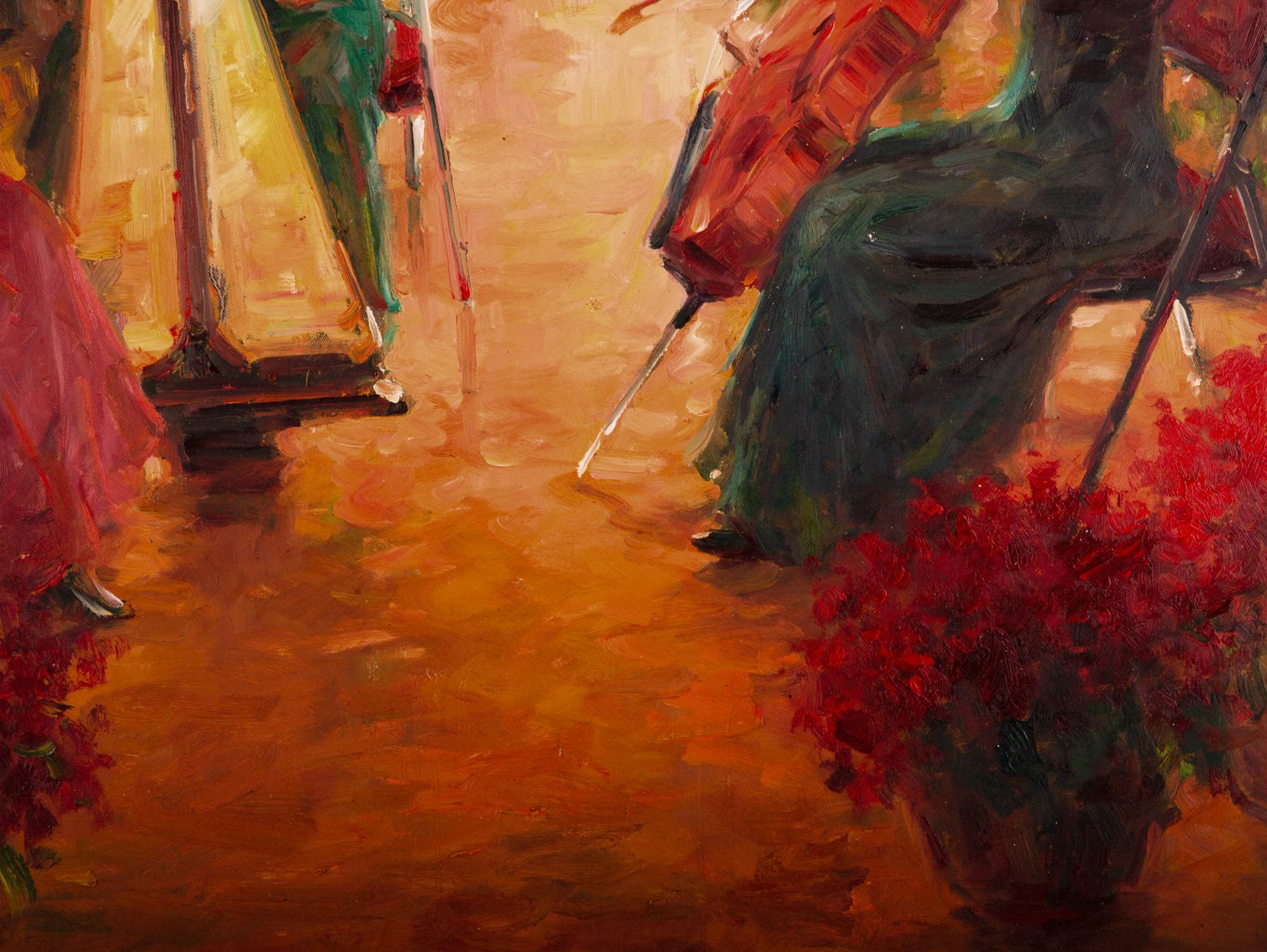 Impressionistisches Original-Ölgemälde „Dance Ball 1“, Lin Hongdan im Angebot 4