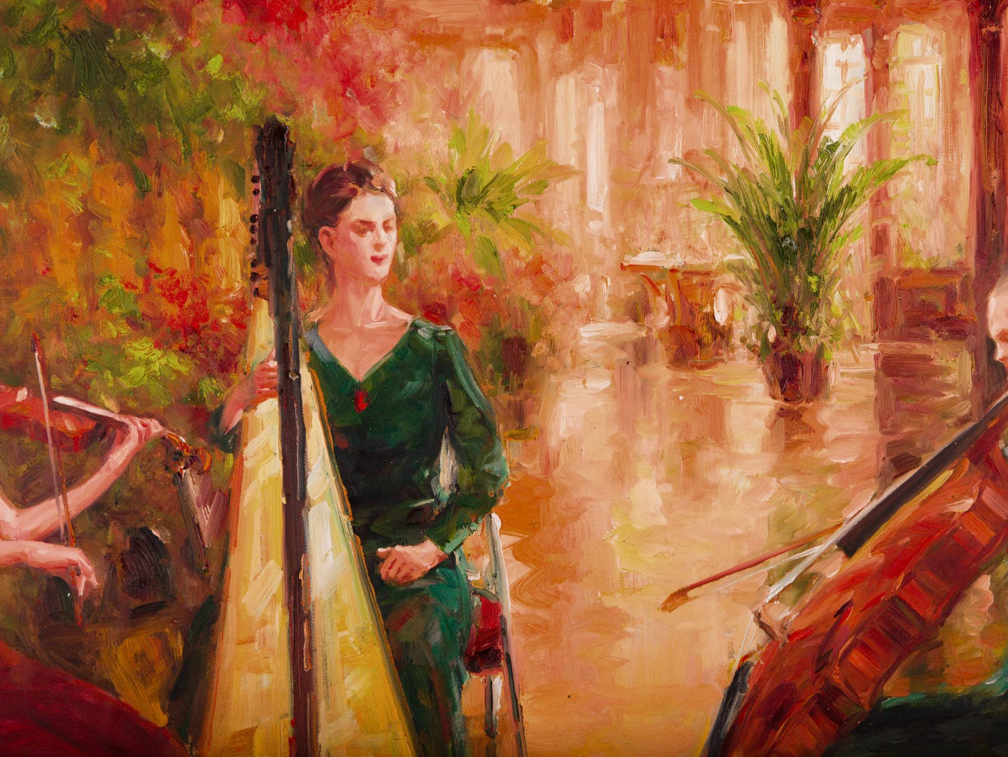 Impressionistisches Original-Ölgemälde „Dance Ball 1“, Lin Hongdan im Angebot 5