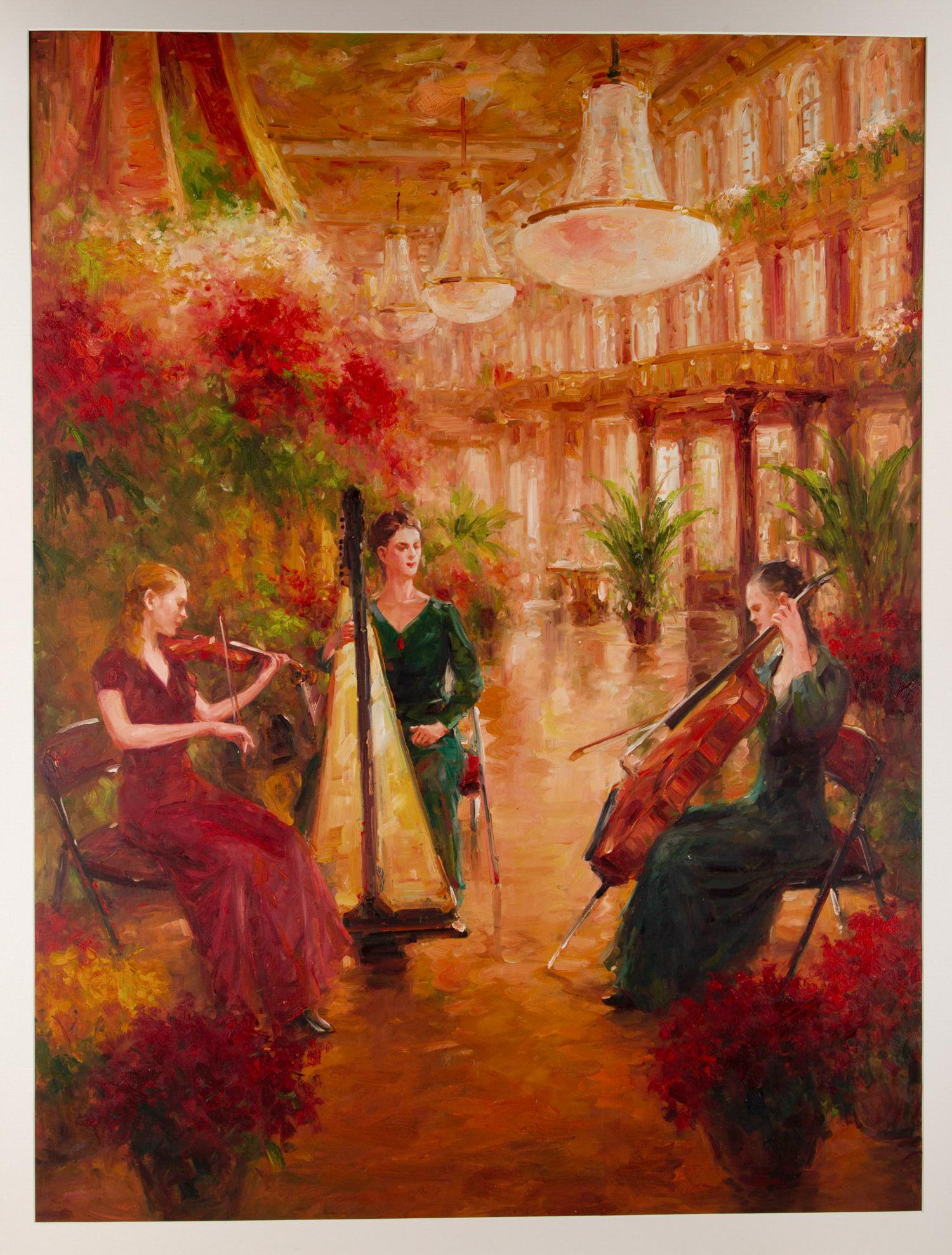 Impressionistisches Original-Ölgemälde „Dance Ball 1“, Lin Hongdan im Angebot 6