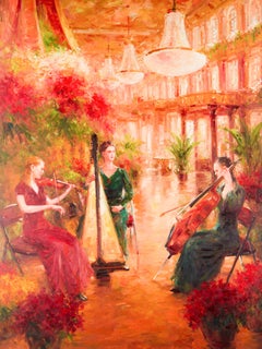 Lin Hongdan Impressionist Original Oil Painting "Dance Ball 1"