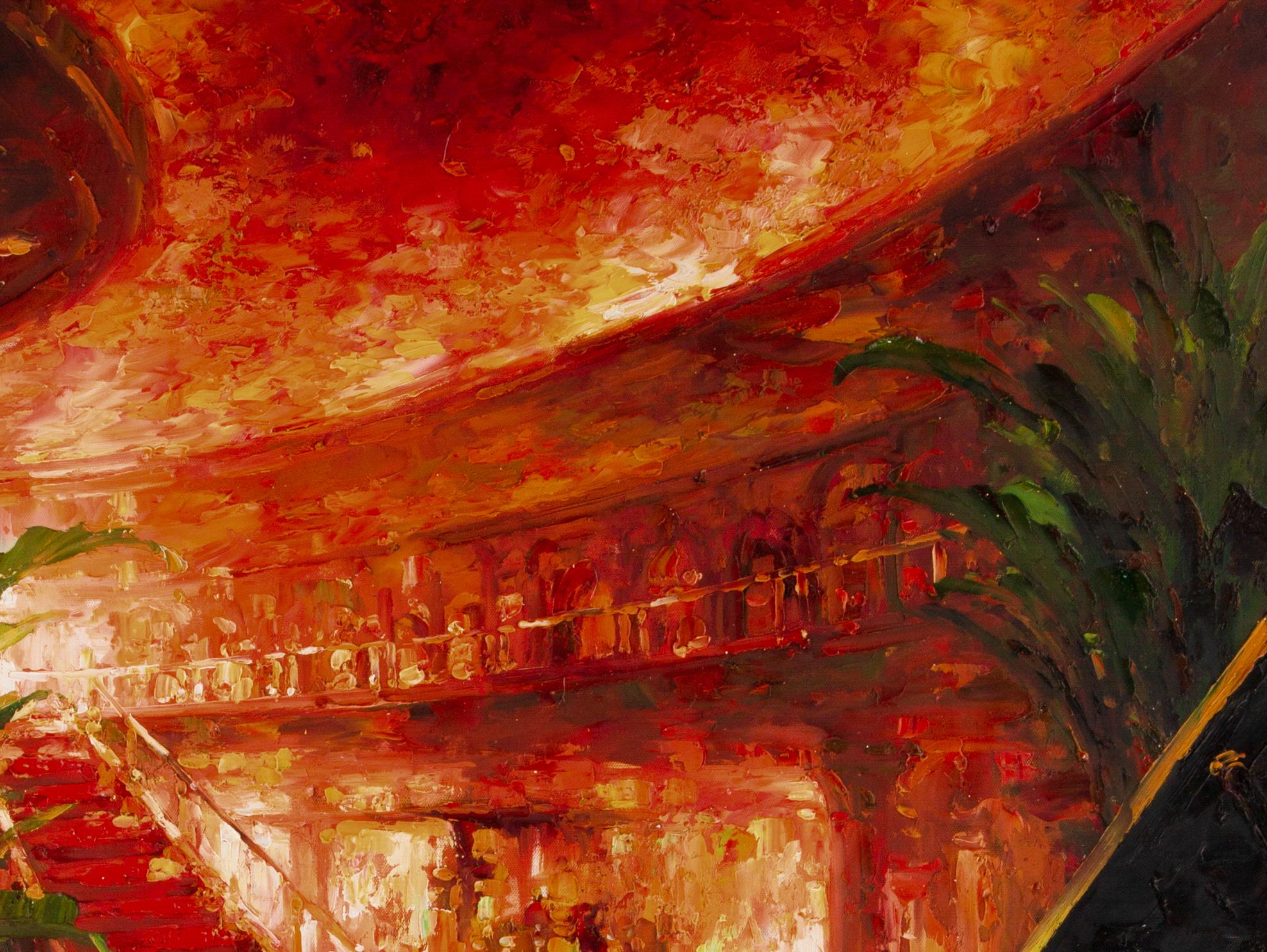 Title: Dance Ball 5
Medium: Oil on canvas
Size: 47 1/4 x 35 3/4 inches
Frame: Framing options available!
Condition: The painting appears to be in excellent condition.

Year: 2000 Circa
Artist: Lin Hongdan
Signature: Unsigned
Signature Location:
