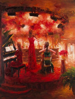 Lin Hongdan Impressionist Original Oil Painting "Performance 3"