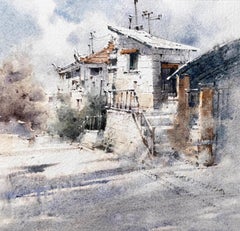 Lin Qingyi - Hometown Landscape Watercolor Original Painting on Paper Hometown Landscape Watercolor Original Painting on Paper